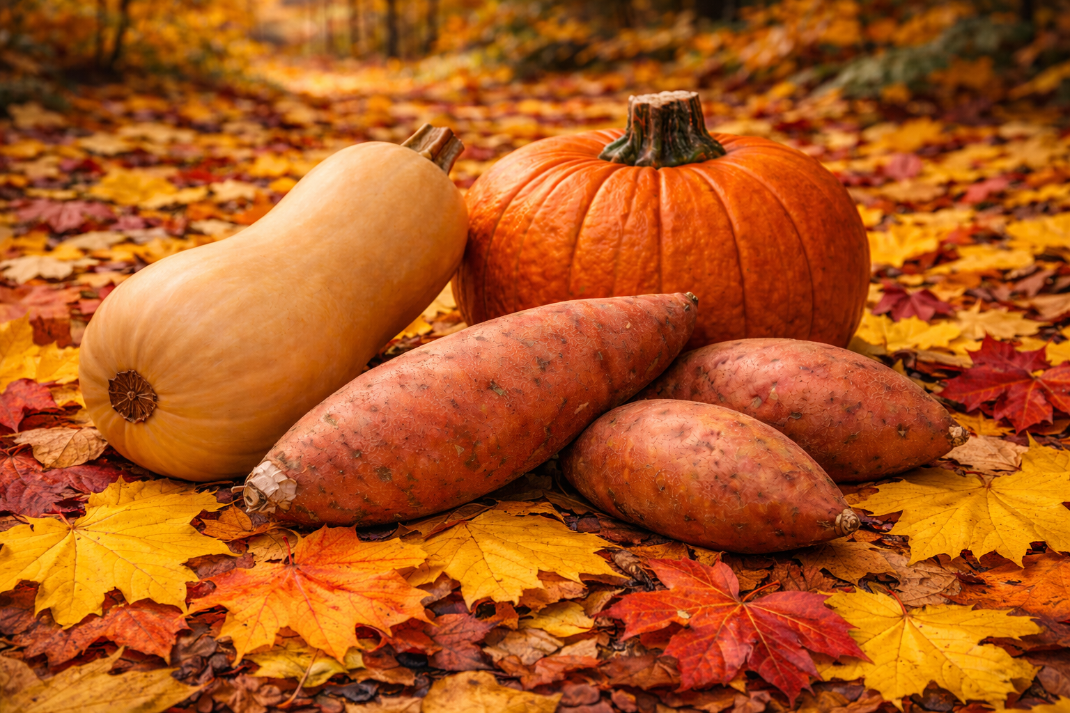 Pompoen en zoete aadrappel zijn ware krachtpatsers